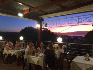 Stunning colors in the sky! at Socrates in Crete