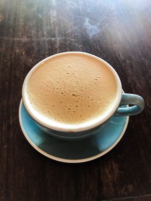 Oat milk chai latte at Black Crow Coffee Co - 1st Ave in St Petersburg