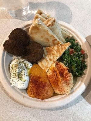 Mezza Plate at Ghassan’s  at Ghassan's Fresh Mediterranean Eats in Greensboro