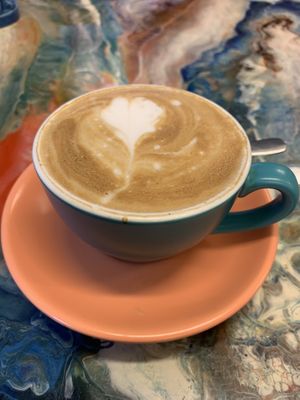 Bonsoy flat white    at Mad Snake Cafe in Darwin