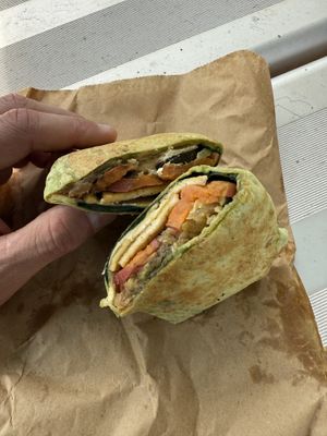 Vegan Wrap  at Mad Snake Cafe in Darwin