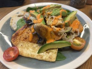 The vegan breakfast was very different this time, but equally delicious!  at Mad Snake Cafe in Darwin