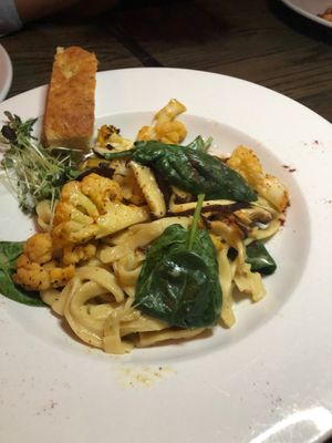 seasonal pasta selection at L.May Eatery in Dubuque