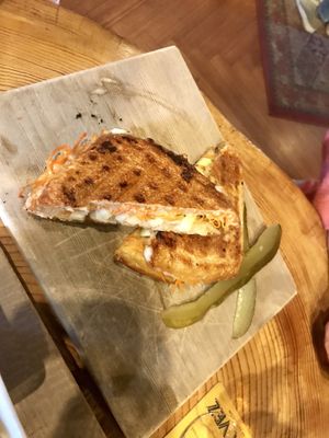 Grilled cheese and sauerkraut (vegan) at The Drake in Victoria