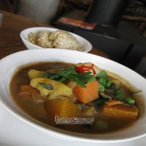 Curry with rice at Samudra Cafe in Dunsborough