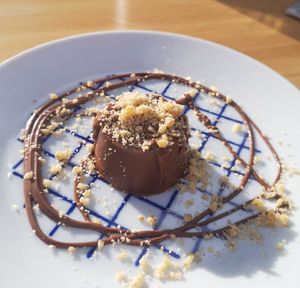 Vegan tiny chocolate cake (gluten and sugar free). Absolutely delicious at Donna Vegana in Mallorca