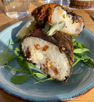 Sushi burrito at Donna Vegana in Mallorca