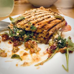 Bolognese sandwich (knife + fork optional)  at Donna Vegana in Mallorca