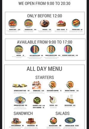 Menü  at Donna Vegana in Mallorca