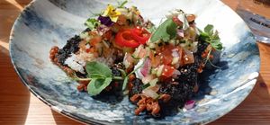 Taco japonés at Donna Vegana in Mallorca