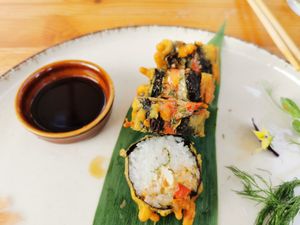 Sushi tempura at Donna Vegana in Mallorca