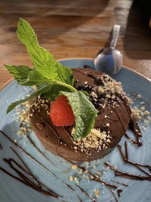 Chocolate raspberry cake   at Donna Vegana in Mallorca