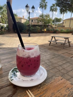 Pink Iced Latte  at Donna Vegana in Mallorca