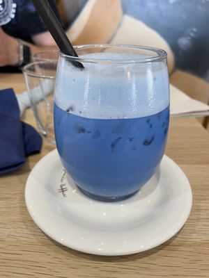 Blue Iced Latte  at Donna Vegana in Mallorca