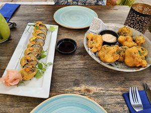 Sushi Tempura + Tempura mix at Donna Vegana in Mallorca