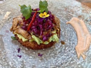 Korean Rice Cake at Donna Vegana in Mallorca