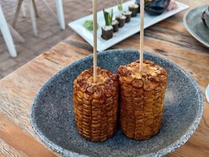 Grilled Corn at Donna Vegana in Mallorca