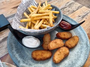 Kids Meal (nuggets and fries) at Donna Vegana in Mallorca