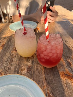 Chilli lemonade and cranberry lemonade   at Donna Vegana in Mallorca