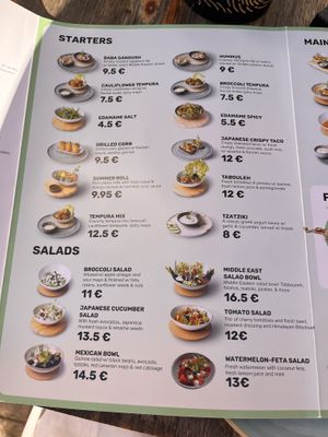 Menu   at Donna Vegana in Mallorca
