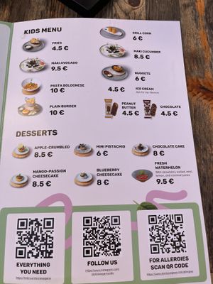 Menu   at Donna Vegana in Mallorca