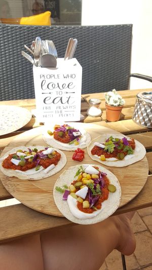 Vegan bolonese tacos at Donna Vegana in Mallorca