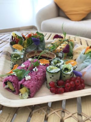 100% vegan and organic sushi selection. Gluten free at Donna Vegana in Mallorca