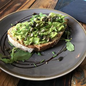 Avocado toast with seeds and rocket at No. 18 Coffee House in Tamworth