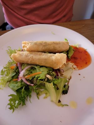Spring roll starter at The Captain's Table  in Barmouth