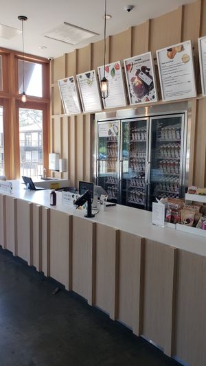 Counter at Pressed Juicery in Calabasas