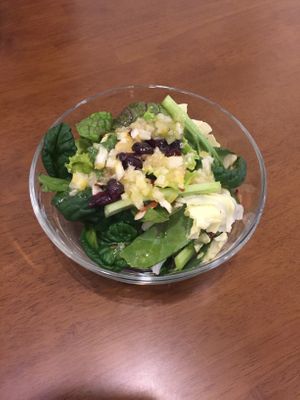 Free salad ^^ with cranberries at Able Lee in Daejeon