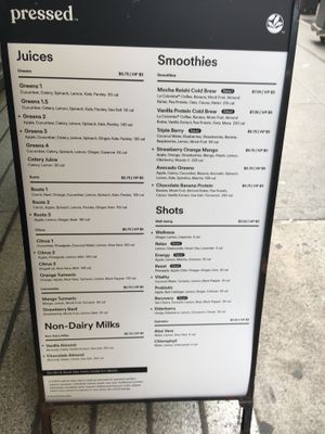 Placard. at Pressed Juicery - Lexington in New York City