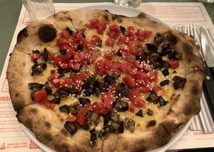 Hummus Pizzaa  at Berberè in Milan