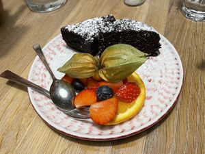 Chocolate cake  at Mohren Wirtshaus in Ravensburg