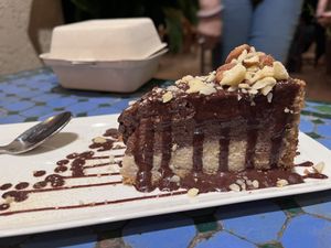 Chocolate cashew pie  at The Green Temple in Redondo Beach