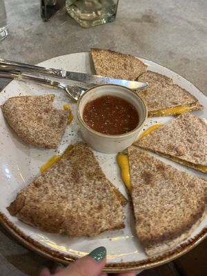Vegan quesadillaas  at The Green Temple in Redondo Beach