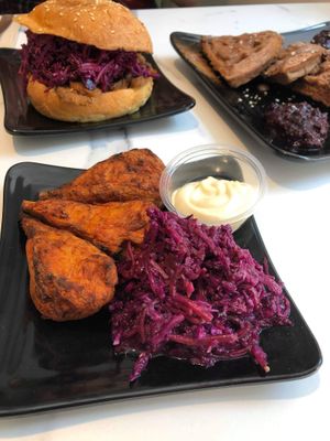 Very real tasting chicken wings! at Copper Branch in Strasbourg