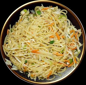 A modern twist on classic ramen—crispy noodles tossed in a savory, spice-kissed sauce with fresh vegetables for an irresistible crunch.  at Noodle House in Istanbul