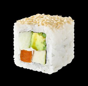 Elegant 8-piece sushi rolls featuring premium sushi rice wrapped in golden nori, subtly enhanced with a touch of sushi vinegar for a refreshing, light start. at Noodle House in Istanbul