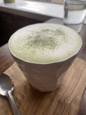 Matcha oat latte   at Meli Cafe in Newcastle Upon Tyne