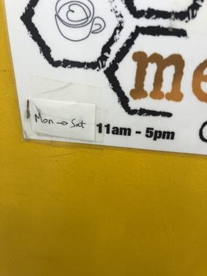 Opening hours   at Meli Cafe in Newcastle Upon Tyne