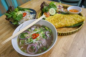 Vegan Pho and a Bahn Xeo with Tofu and shii-take  at Eig&Wijs in Hilversum