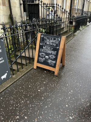 Sign  at The Butterfly and the Pig - City Centre in Glasgow