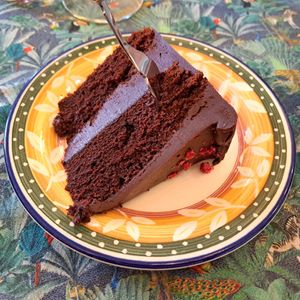 Chocolate fudge cake at The Butterfly and the Pig - City Centre in Glasgow