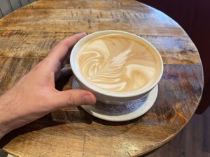 Latte bigger than my hand  at Sideboard in Lafayette