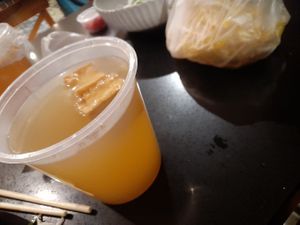 I liked how they put the tofu in the broth. it is a work of art. helped me distinguish from the other broths my family ordered. at Proud Peacock in Mount Waverley