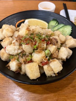 Salt and pepper tofu  at Proud Peacock in Mount Waverley