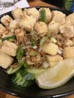 Salt and pepper tofu - vegan  at Proud Peacock in Mount Waverley