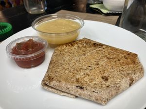 Vegan Crunch Wrap (yes, there is house-made vegan cheese in there!)  at Cula Cafe in Clare