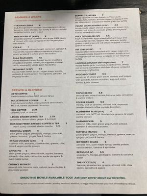 Sandwiches, Smoothies, & other good stuff!  at Cula Cafe in Clare